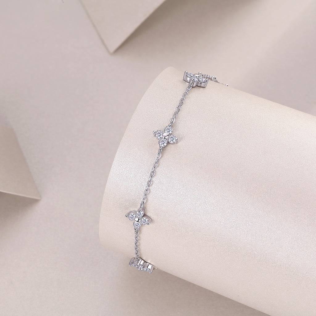 Silver Bracelet Electroplated with Platinum
