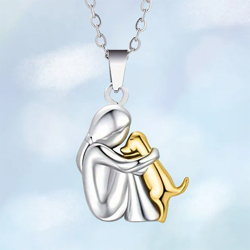 Puppy Hug Pendant Necklace