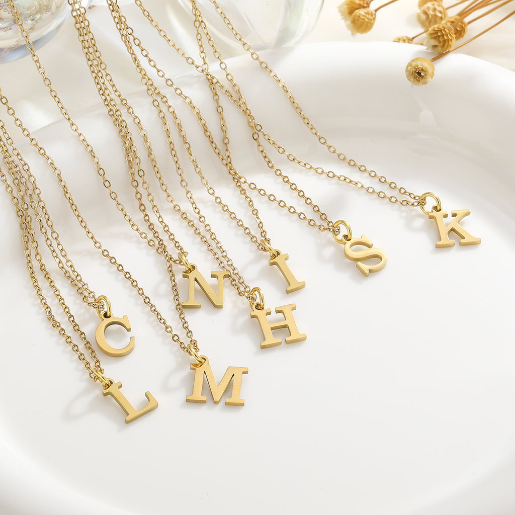 Gold & Silver-Plated Alphabet Necklace