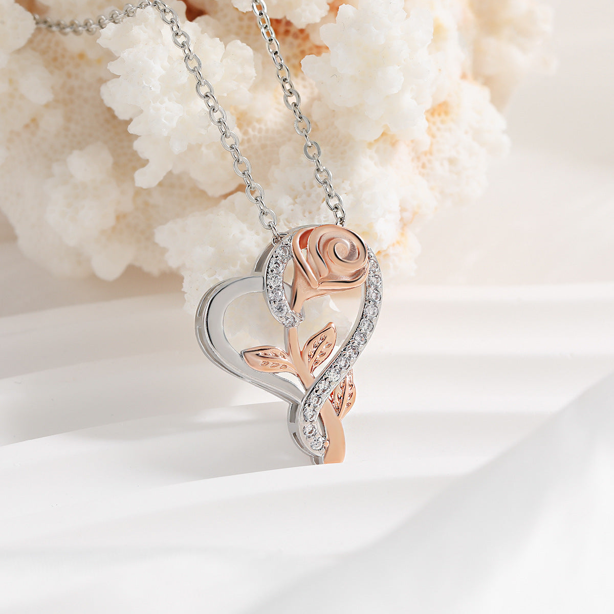 Rose Gold Heart Necklace