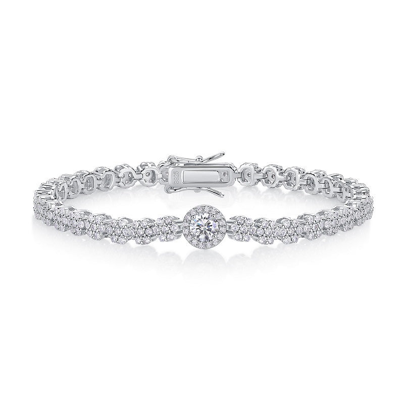 Platinum-Plated Moissanite Bracelet (0.5 Carat)