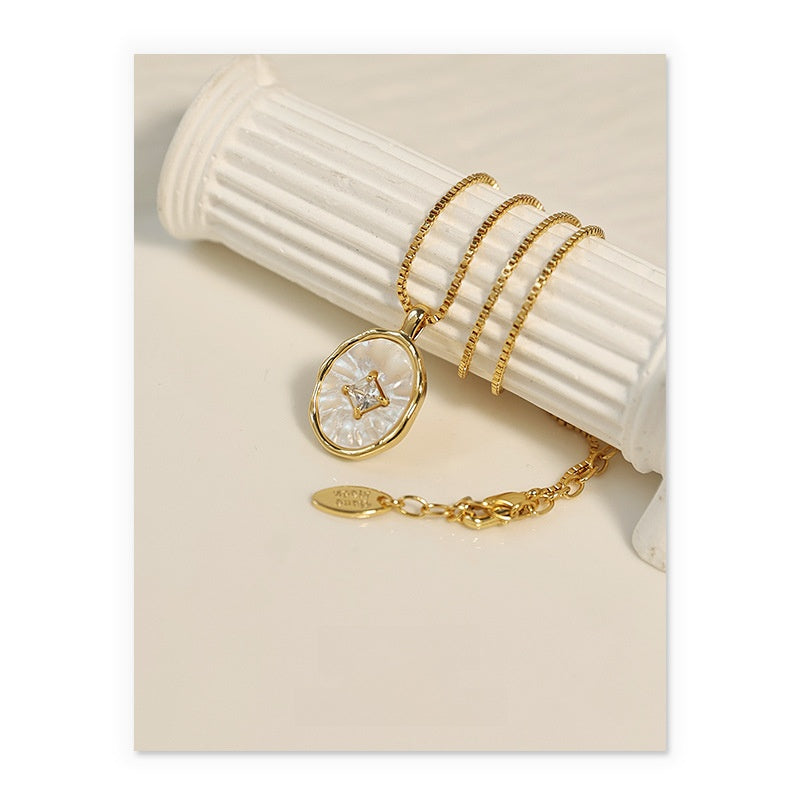 Mother-of-Pearl Gold Plated Necklace