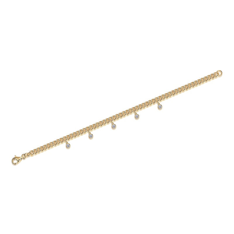 Gold-Plated Moissanite Bracelet