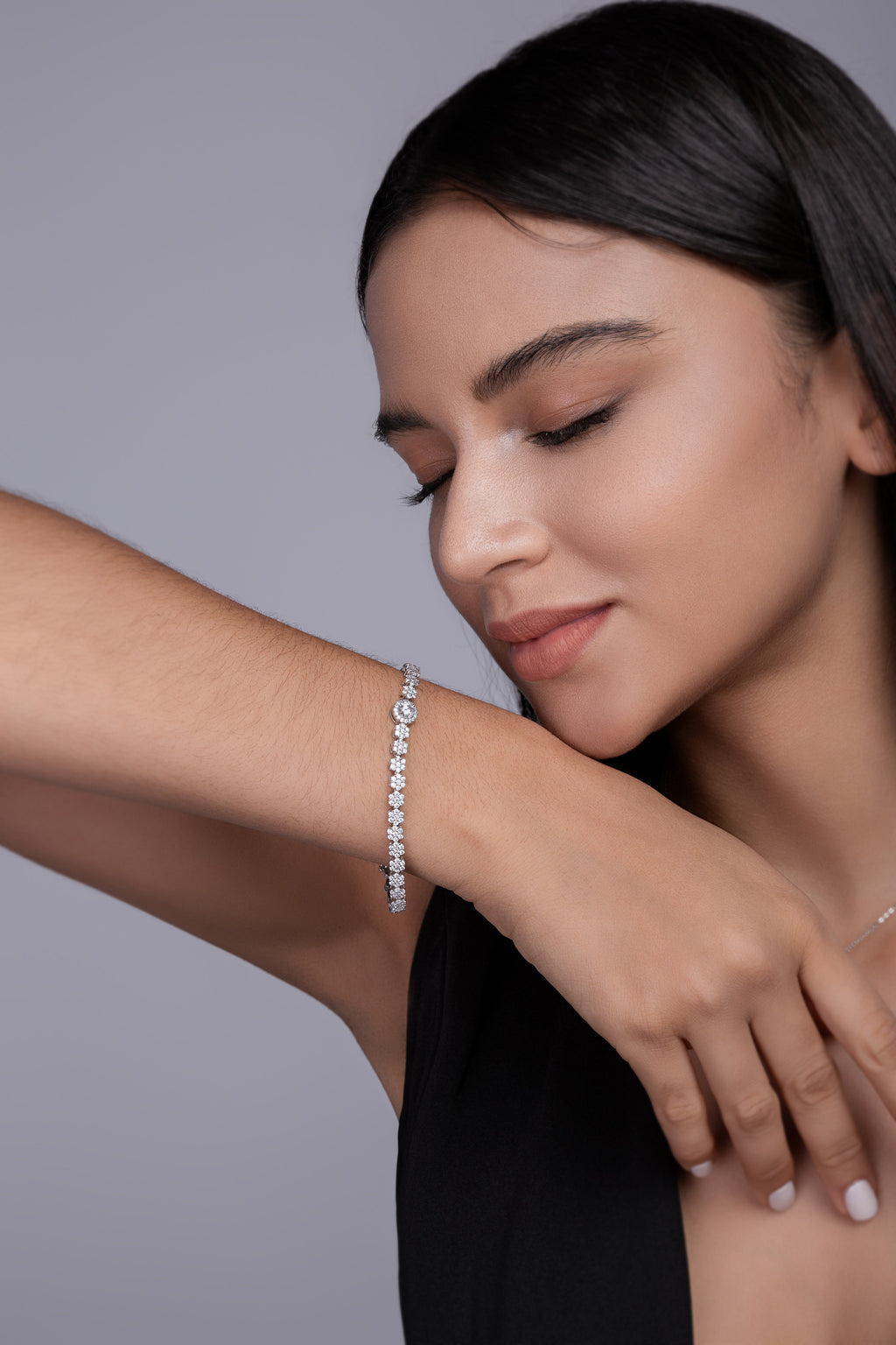 Platinum-Plated Moissanite Bracelet (0.5 Carat)