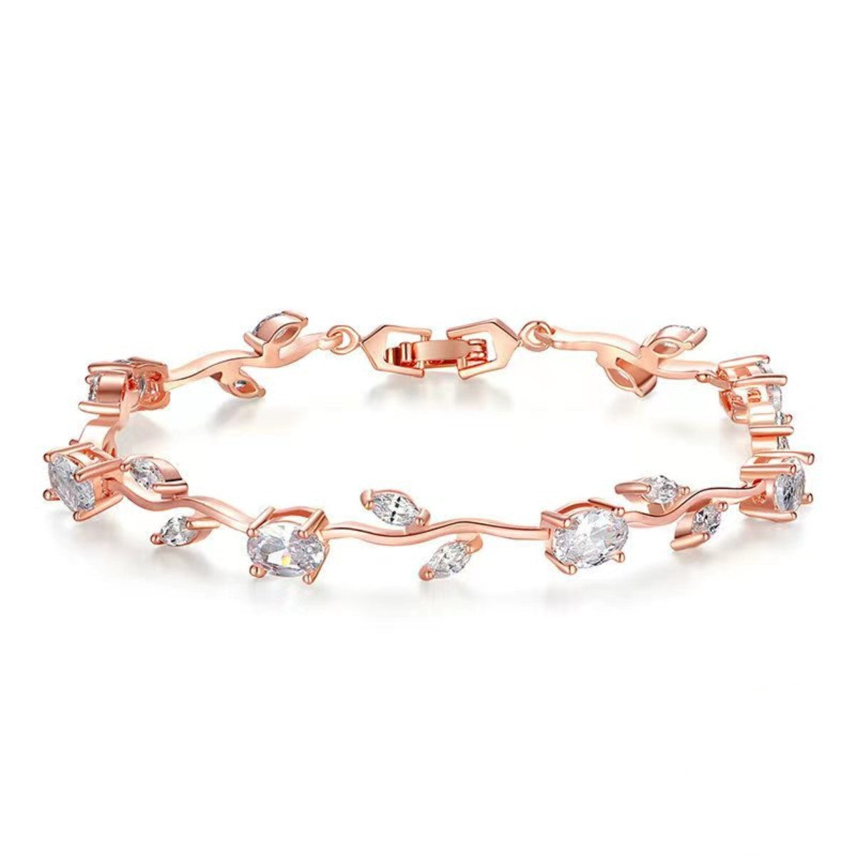 Zircon Leaf Branch Bracelet