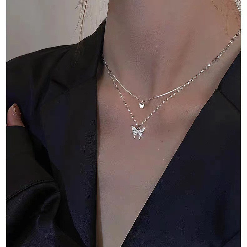 Double Butterfly Necklace