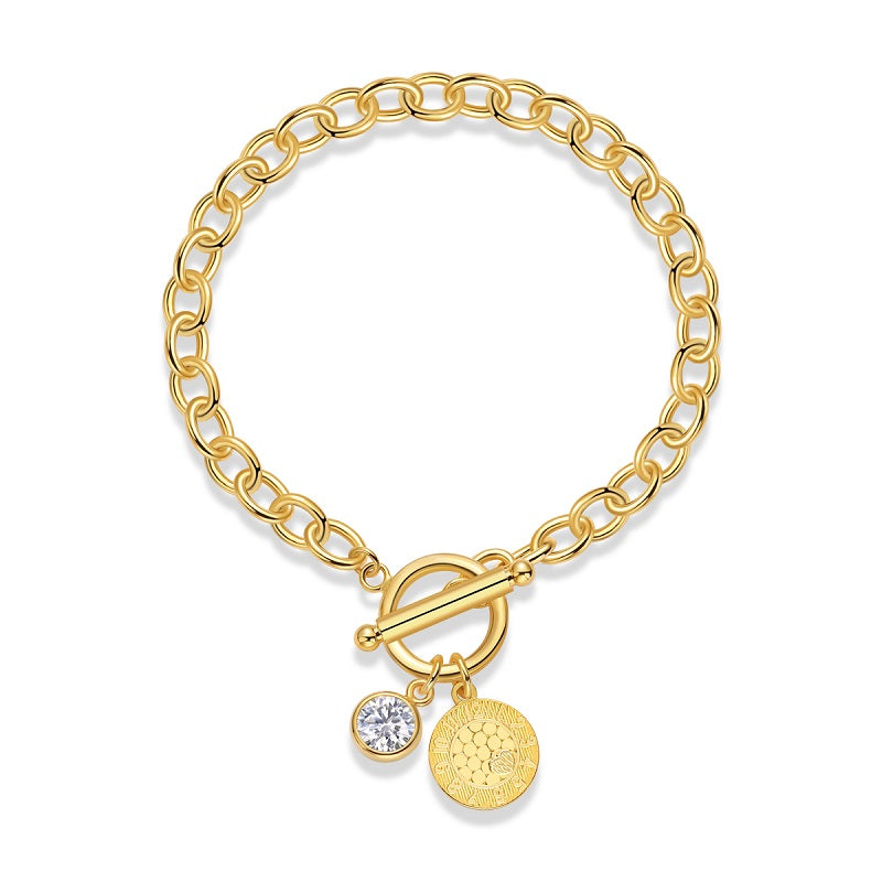 Gold-Plated 1-Carat Moissanite Bracelet
