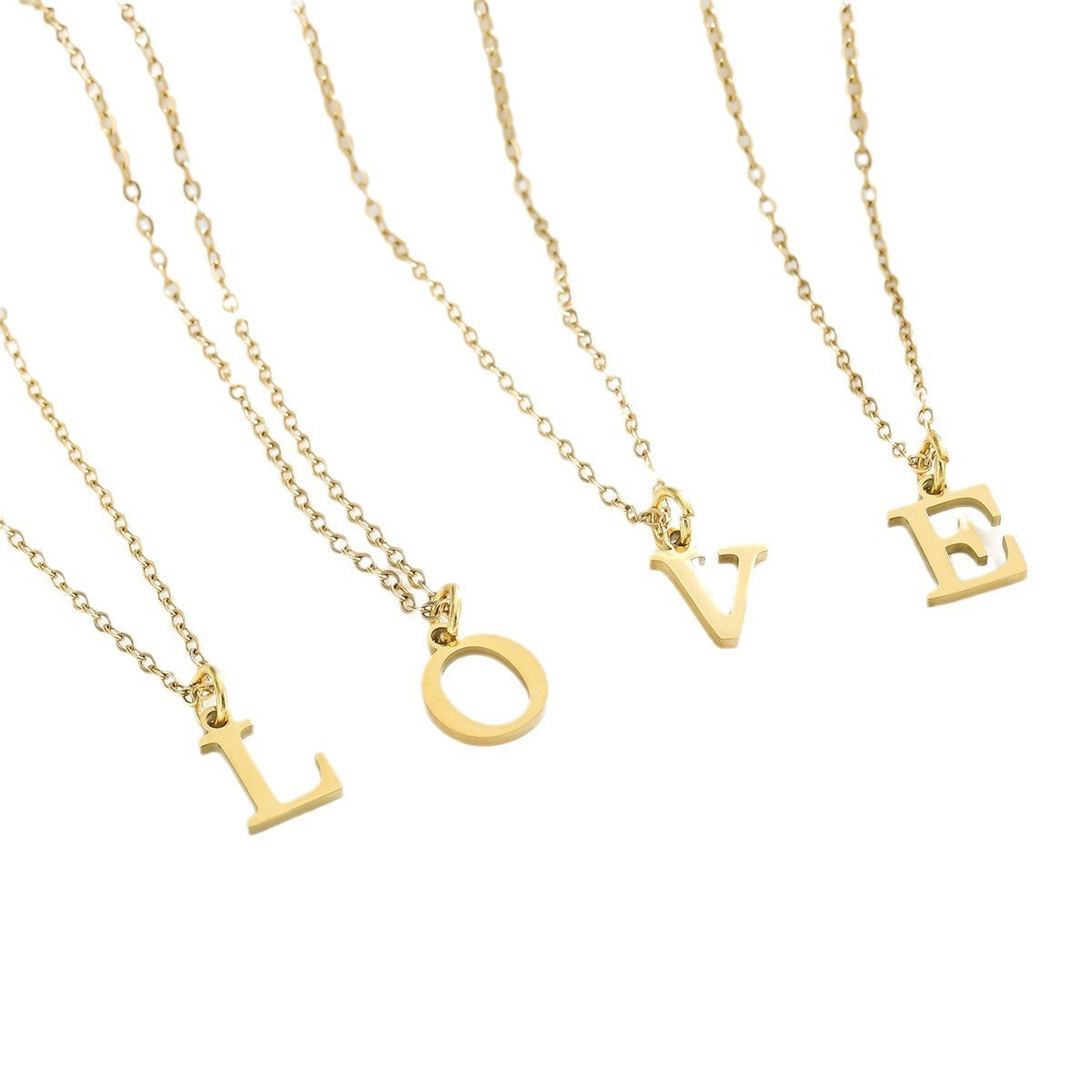 Gold & Silver-Plated Alphabet Necklace