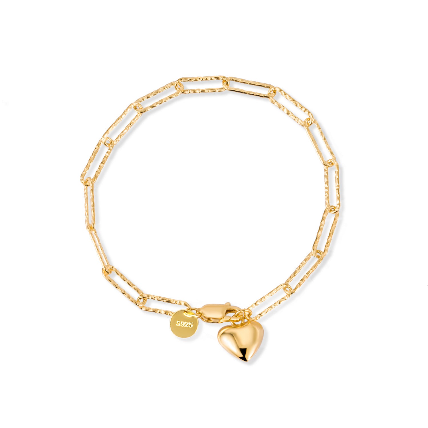 925 Silver Heart Shape Bracelet
