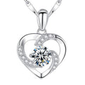 Heart-Shaped Zircon Pendant Necklace