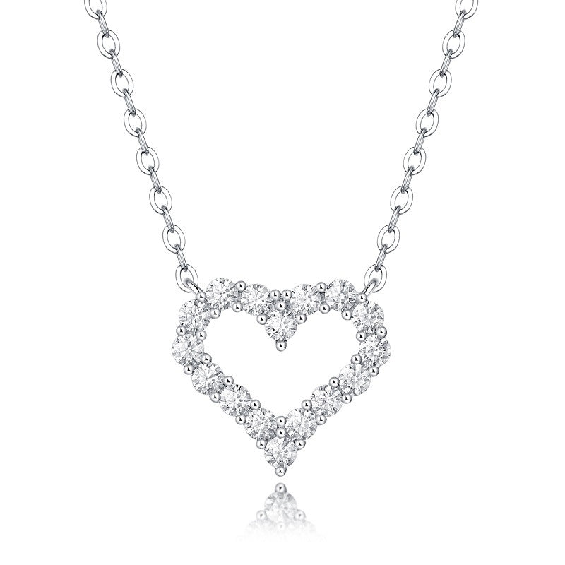 Moissanite Heart Pendant Necklace