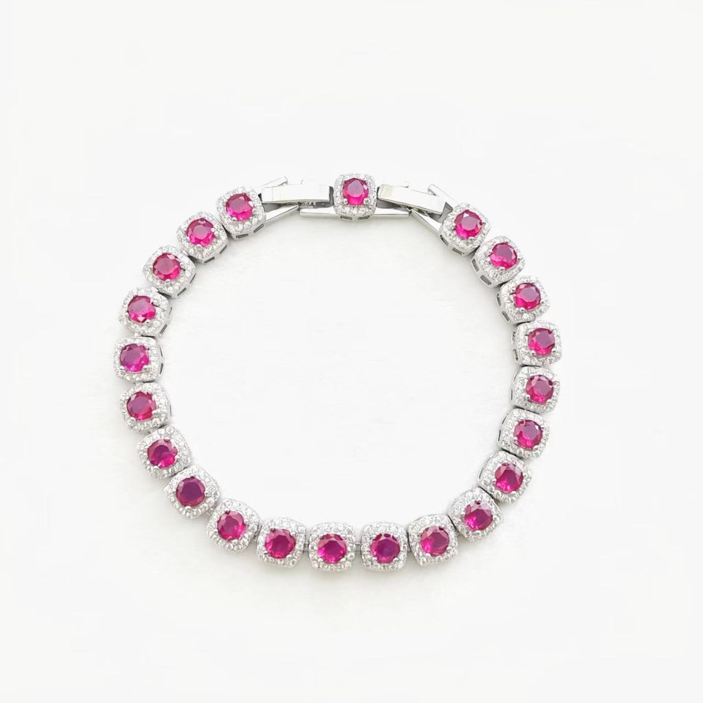 Square Cultured Gemstone Bracelet