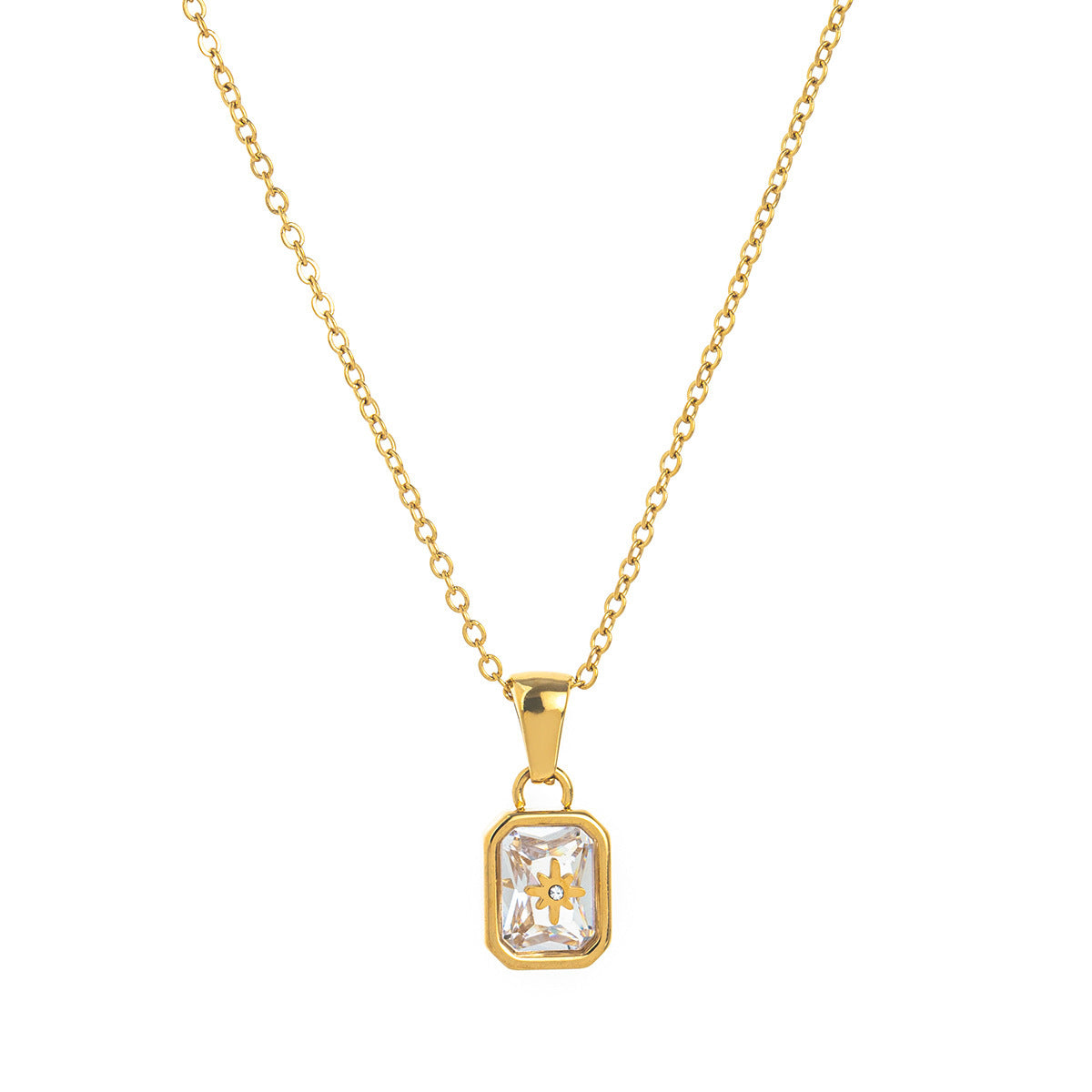 18K Gold-Plated Birthstone Crystal Necklace