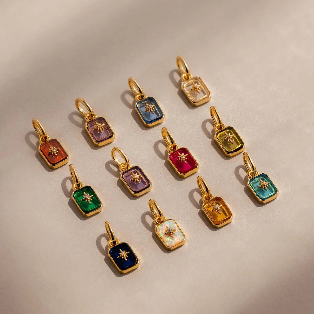 18K Gold-Plated Birthstone Crystal Necklace