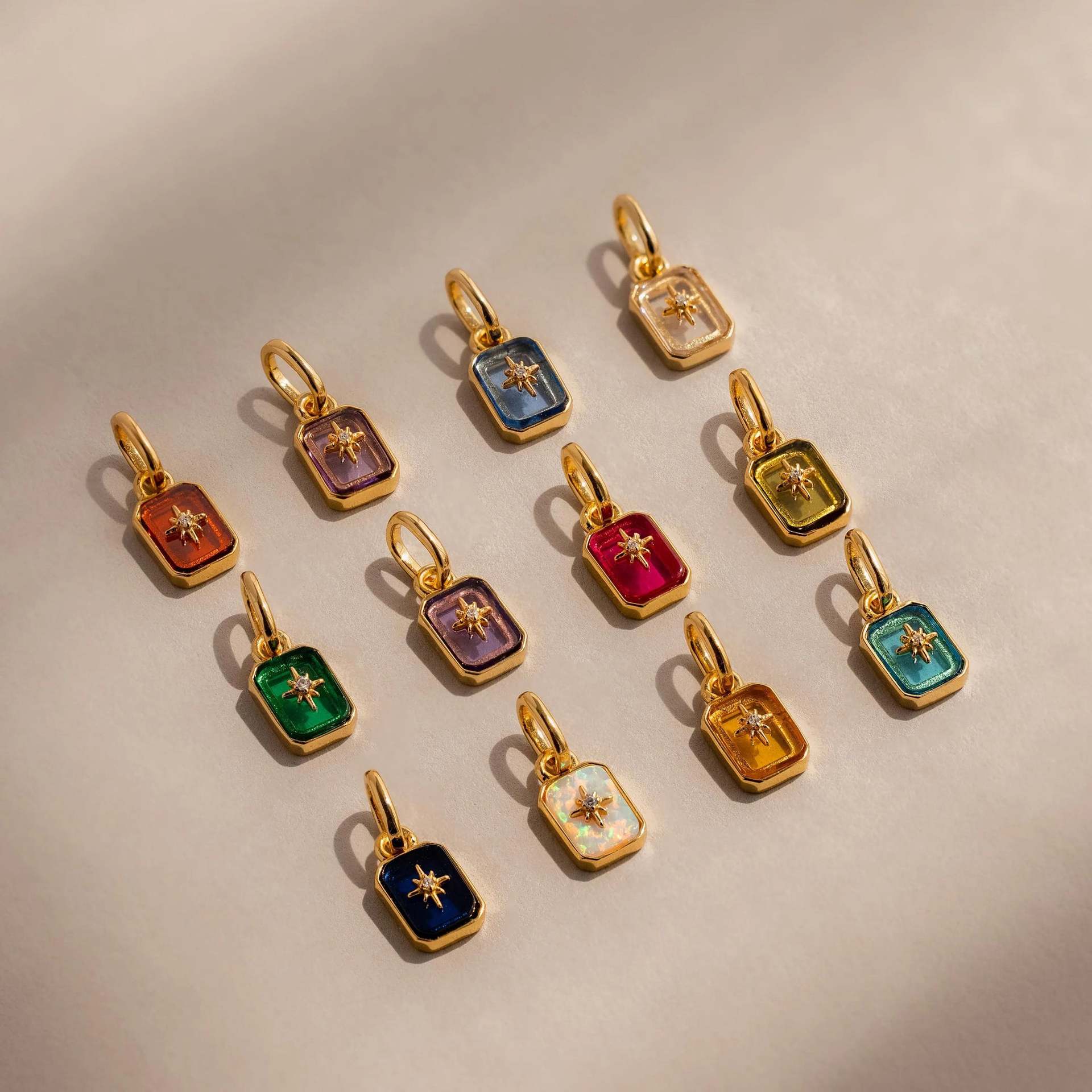 18K Gold-Plated Birthstone Crystal Necklace