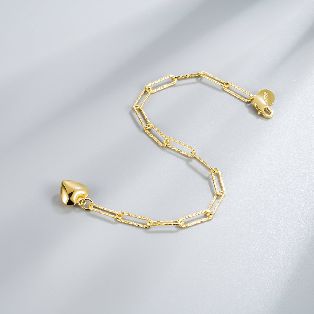 925 Silver Heart Shape Bracelet