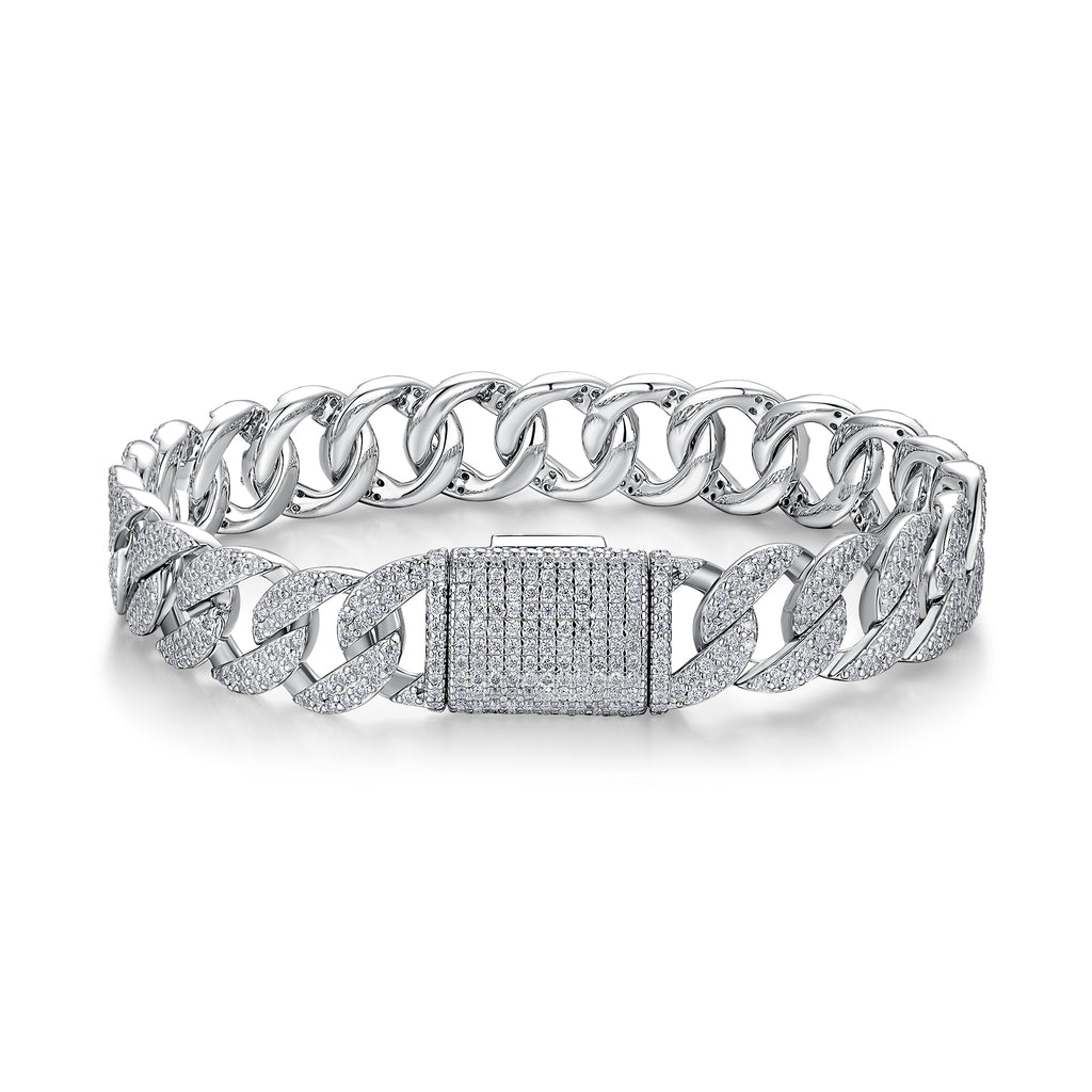 Platinum-Plated Moissanite Bracelet