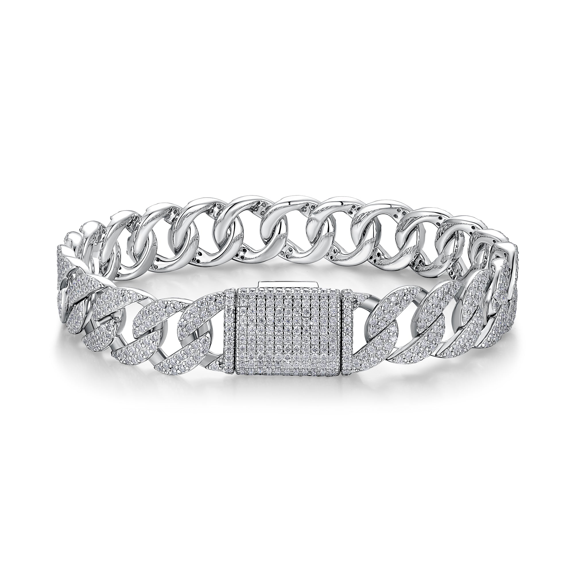 Platinum-Plated Moissanite Bracelet