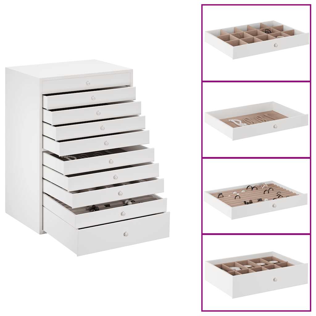 Luxury 10-Tier Jewelry Box with Watch Slots