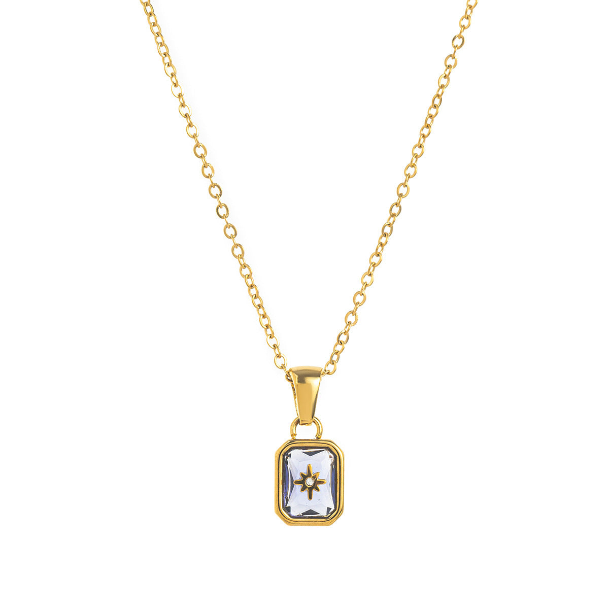 18K Gold-Plated Birthstone Crystal Necklace