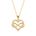 Heart & Infinity Titanium Steel Necklace