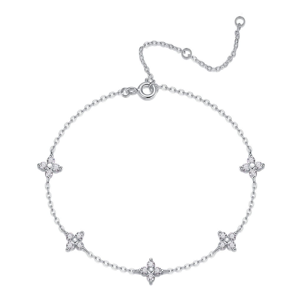 Silver Bracelet Electroplated with Platinum