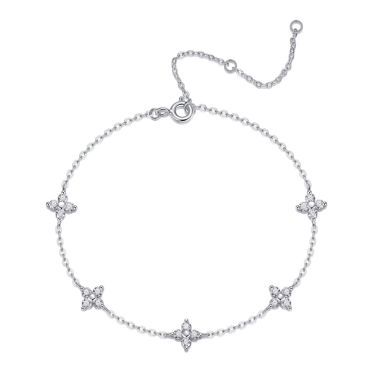 Silver Bracelet Electroplated with Platinum