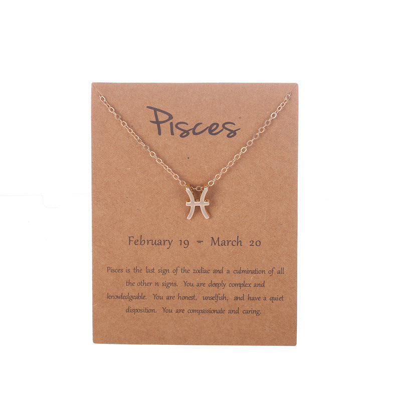 Zodiac Necklace with Card