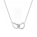 Double Heart Titanium Necklace
