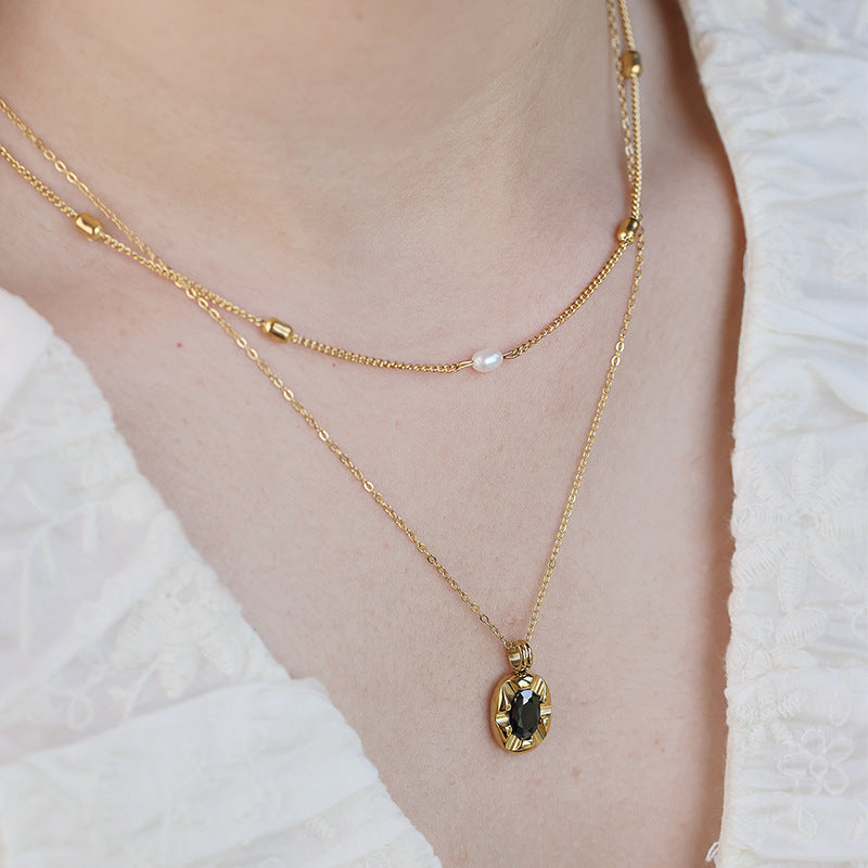 18K Gold-Plated Pearl & Rice-Bead Choker Necklace