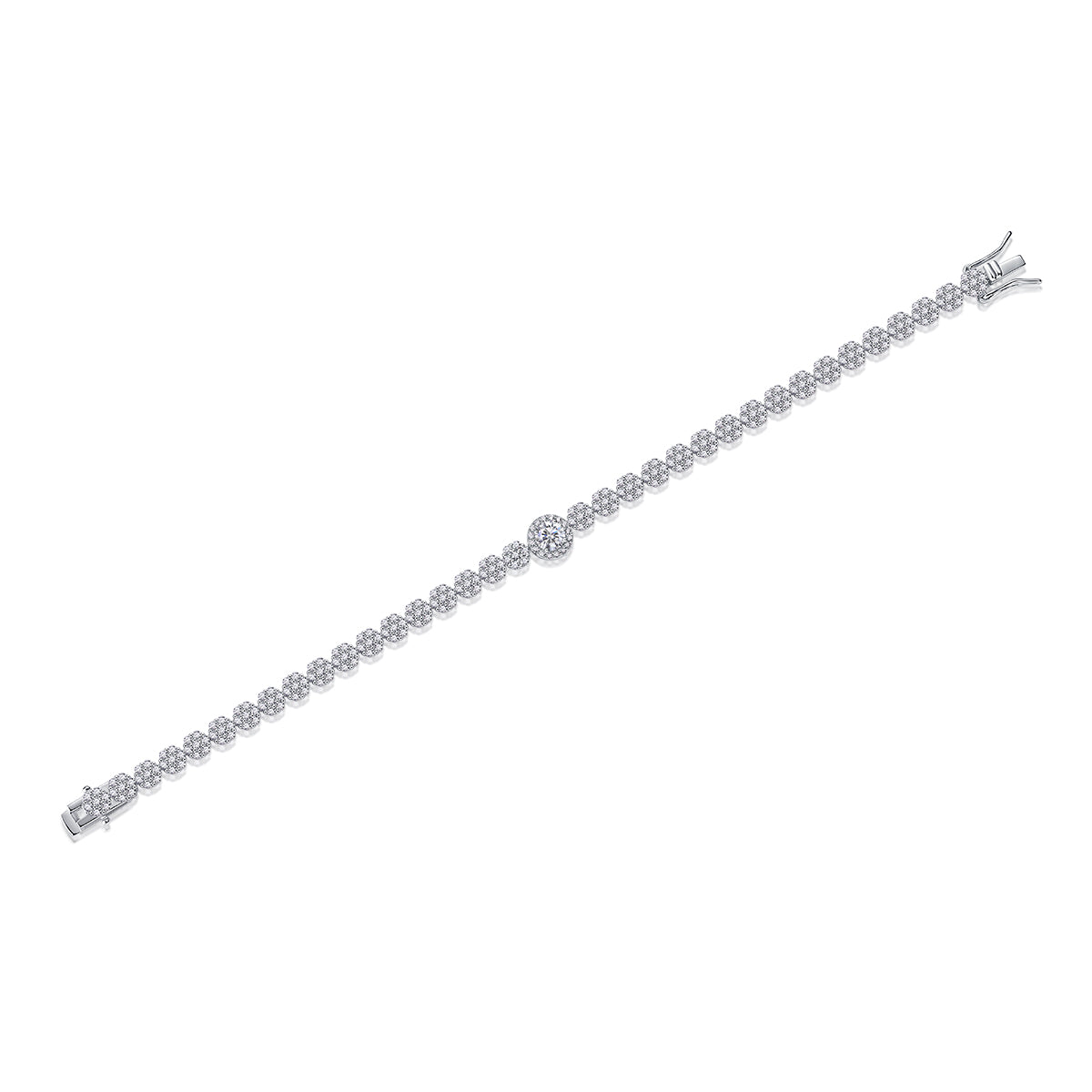 Platinum-Plated Moissanite Bracelet (0.5 Carat)