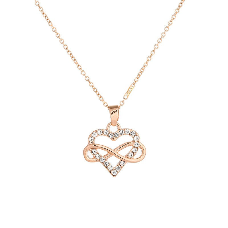 Heart & Infinity Titanium Steel Necklace