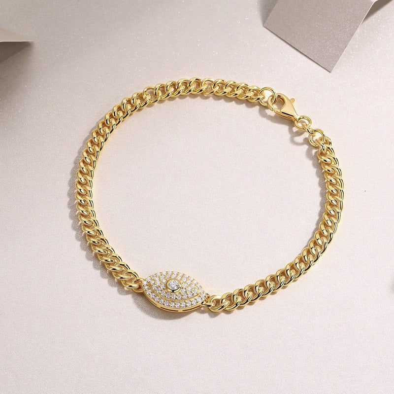 Gold-Plated Moissanite Bracelet (0.1 Carat)